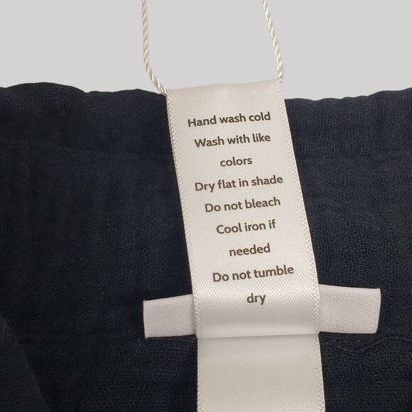 Andie Swim The Corvo Button-Up Cover-Up Shirt Women's XXL Black Cotton Gauze NWT - Picture 9 of 16